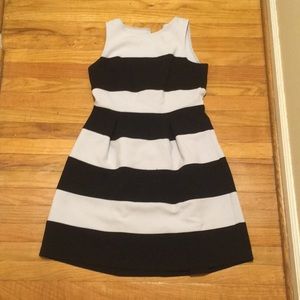Grey and Black Striped Dress